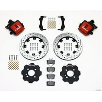 Wilwood Combination Parking Brake Rear Kit 11.75in Drilled Red Mini Cooper