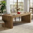 thumbnail image 5 of Tribesigns 78.74-inch Dining Table for 6-8 People, Farmhouse Kitchen Table, Rectangle Wooden Dinner Table with Sturdy Legs, Light Brown, 5 of 8