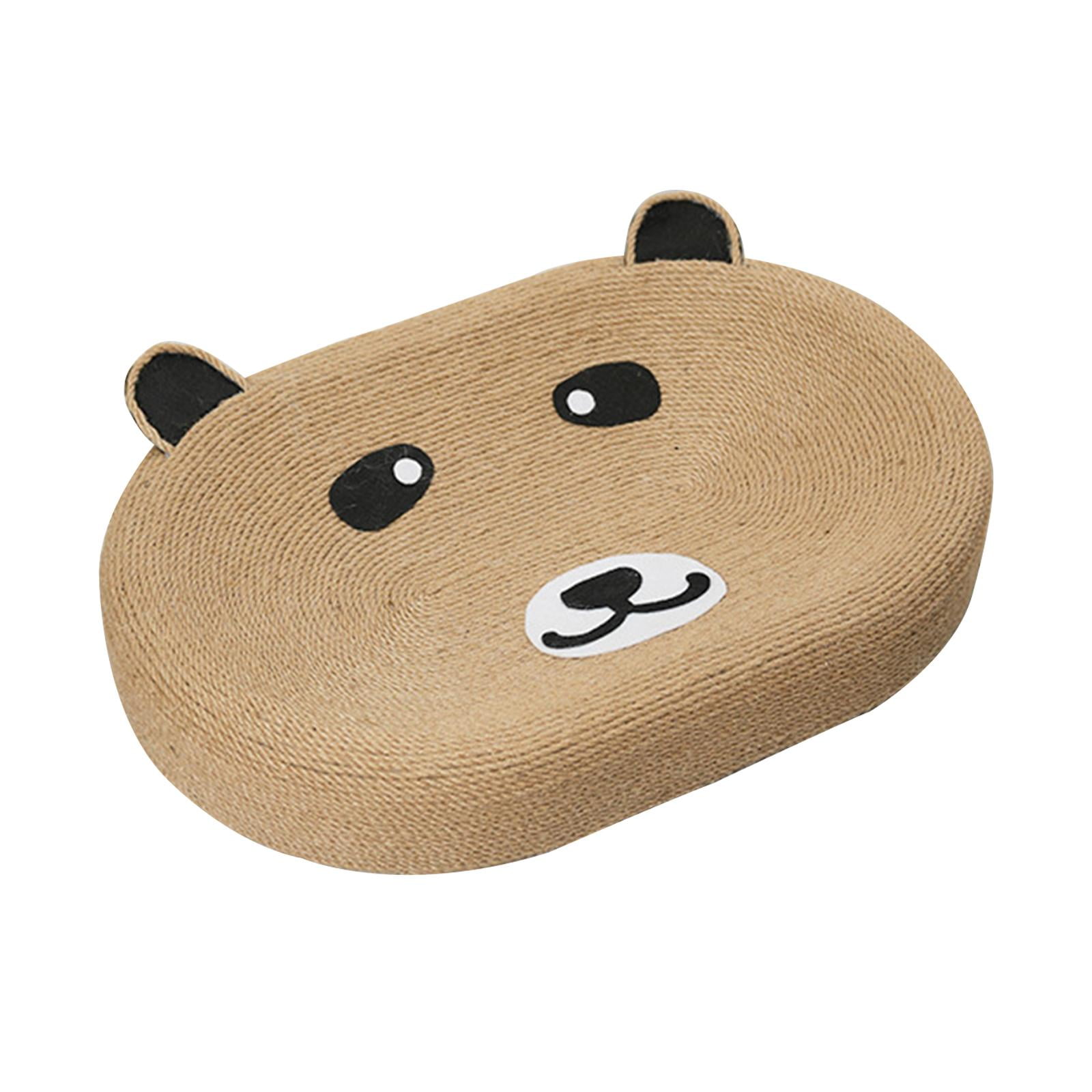 Cat Cardboard Bed Oval Cat Scratch Pad Furniture Protection Sisal Play Training Cat Scratcher Pad Cat Scratch Pad Bowl for Medium Large Cats Bear