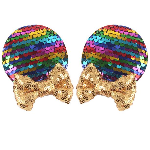 Minnie Bow Ears Clips Kids Bow Hair Clips Mouse Ear Horquillas Festival Mouse Headband Party Hairgrips Barrette Accesorios para el cabello Gao Jinjia LED