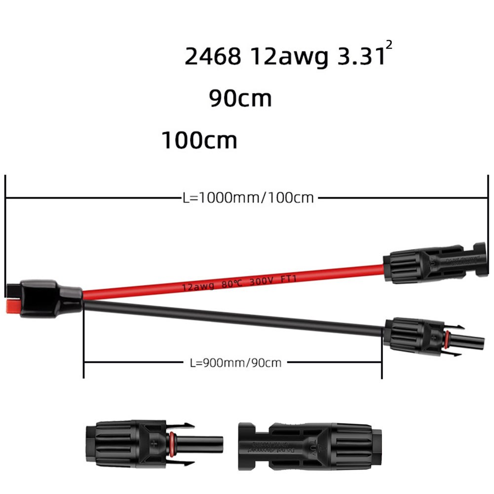 Mingyiq 1 Piece for Anderson Plug to Solar Panel Cable Wiring Adapter