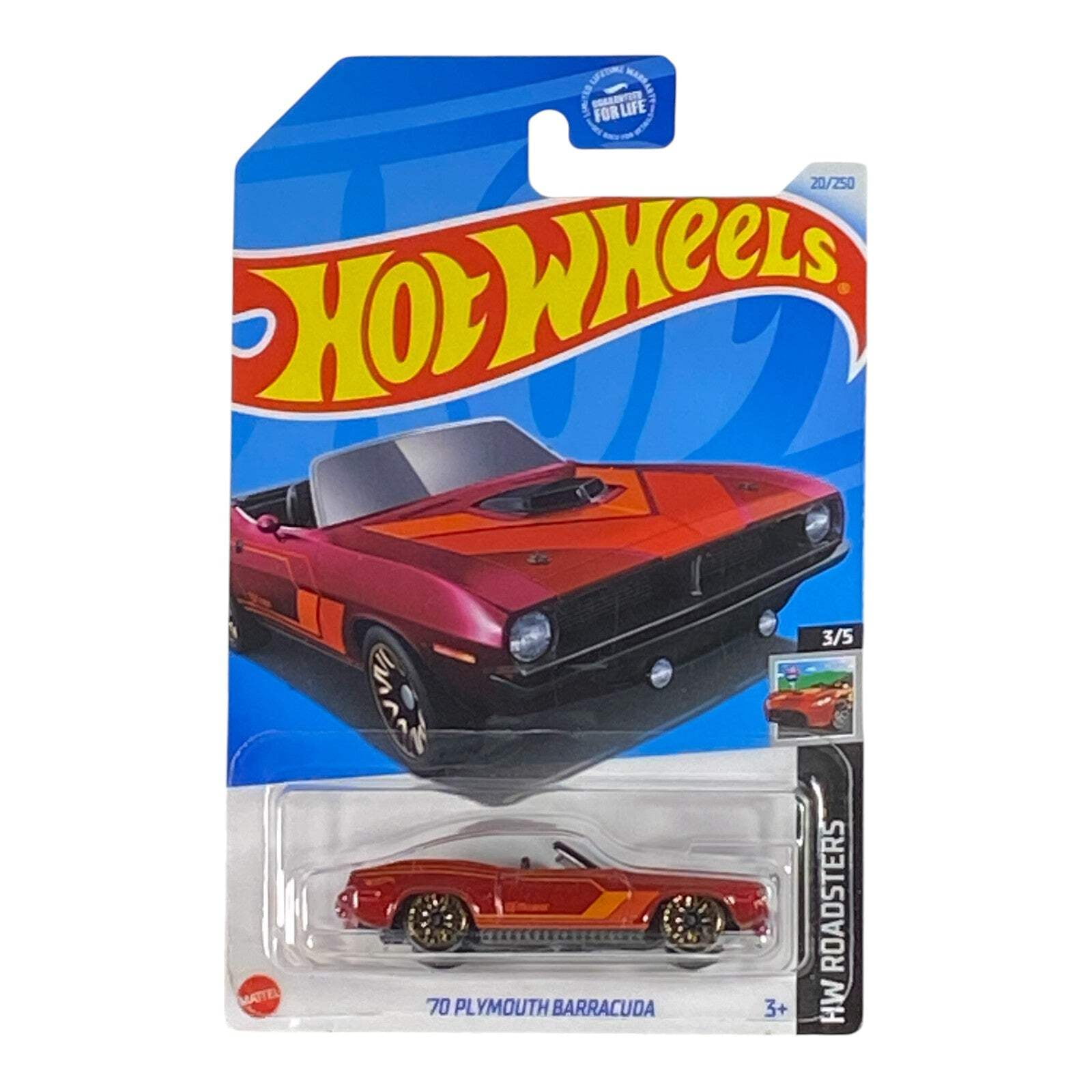 Hot Wheels 70 Plymouth Barracuda 20/250 HW Roadsters 3/5