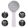 thumbnail image 6 of Marbhall High-Pressure Handheld Shower Head - 4.7 Inch Handheld Rain Shower with Hose - 4 Modes ONE/AUS Water Saving Switch Removabl Silver, 6 of 12
