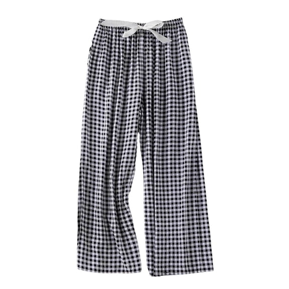 Pants for Women Casual,Baggy Pajama Pants Women Wide Leg Palazzo Lounge Pants Elastic Waist Pajama Bottoms Free Size Sleepwear Pjs Trousers
