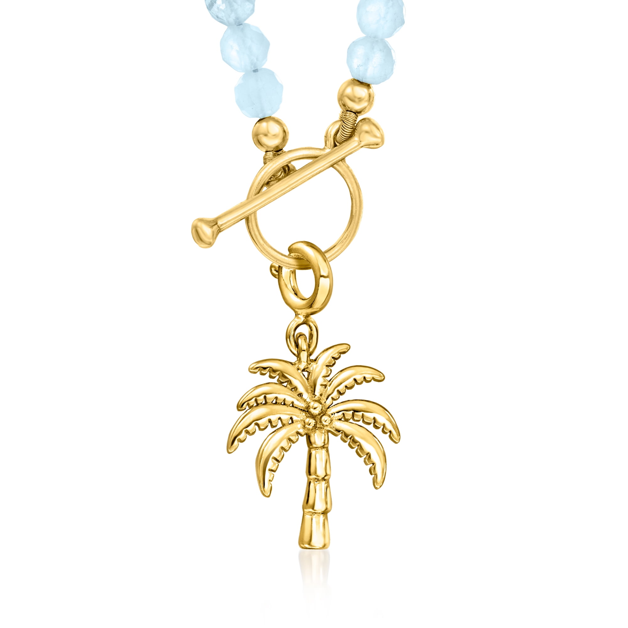 Ross-Simons 18kt Gold Over Sterling Palm Tree Charm, Women's, Adult