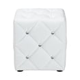 thumbnail image 2 of Baxton Studio Stacey Modern and Contemporary White Faux Leather Upholstered Ottoman, 2 of 7
