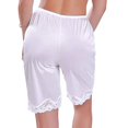 thumbnail image 4 of Women Lace Edge Bloomer Slip Pants, Lingerie Satin Snip-it Pettipants Sleepwear Short Pants, 4 of 5
