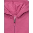 thumbnail image 3 of Garanimals Toddler Girl Zip Up Butter Fleece Hoodie, Sizes 18M-5T, 3 of 3