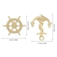 thumbnail image 2 of Minkissy 4 Pcs Boutons Décoratifs en Alliage de Zinc Design Vintage Poignées de Roue d'Expédition pour Placard, 2 of 6