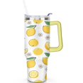 thumbnail image 2 of 40 oz Lemon Cup with Handle Double Wall Vacuum Insulation Travel Mug Gift for Women Men, 2 of 7