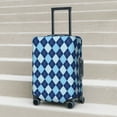 thumbnail image 2 of Lsque Blue Squares Printed Luggage Cover, Travel Luggage Protector,Scratch and Dirt Resistant, Fits 18-32 Inch Luggage - Small, 2 of 9