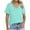 Mint Green, variant on Womens Tops Short Sleeve Cotton V Neck T Shirt for Women Fashion Summer Soft Comfortable Solid Color Shirts (Pink XXL)