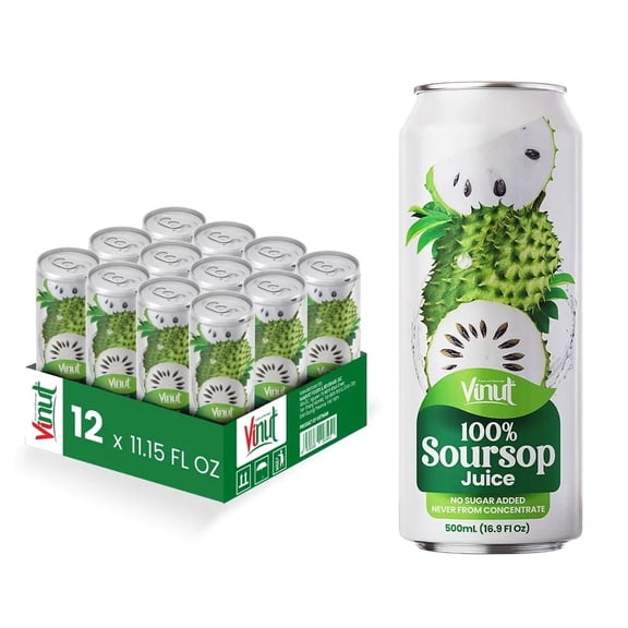 Vinut 16.9 fl oz 100% NFC Soursop Juice Drink (No Sugar Added)