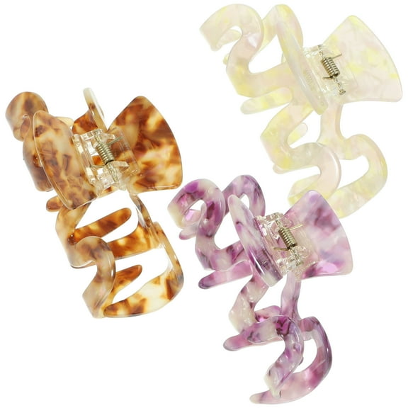 FRCOLOR  3 Pcs Claw Clips for Thick Hair Aesthetic Hairpin Miss Women's