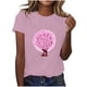 thumbnail image 1 of Tops Cortos para Mujeres, Cuello Redondo Impreso de Manga Corta Top Casual Hecho de Poliéster Cómodo para el Uso Diario de Primavera Verano, Manga Corta Top, 1 of 4
