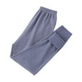thumbnail image 7 of Striped Long Johns Girls Elastic Waist Casual Warm Cotton Leggings Soft Comfort Fall Thermal Underwear Pants, Navy, 5 Years, 7 of 7