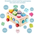 thumbnail image 4 of Juguetes Montessori para niños mayores de 18 meses, clasificador de formas de madera para niños pequeños, aprendizaje B, 4 of 5