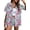 Blue Purple Flower, variant on VILOVE Women Hawaiian Shirts Tropical Floral Printed Lapel Neck Button Down Short Sleeve Summer Cardigan Shirt