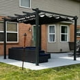thumbnail image 2 of PURPLE LEAF Pergola Shade Cover for 10' X 12' Deck Porch Outside Outdoor Retractable Durable Fabric Canopy Replacement Top Only Gray, 2 of 9