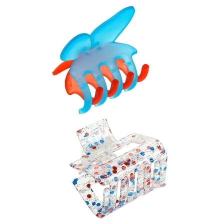 Way to Celebrate Americana Acrylic Claw Clips, 2 Pieces