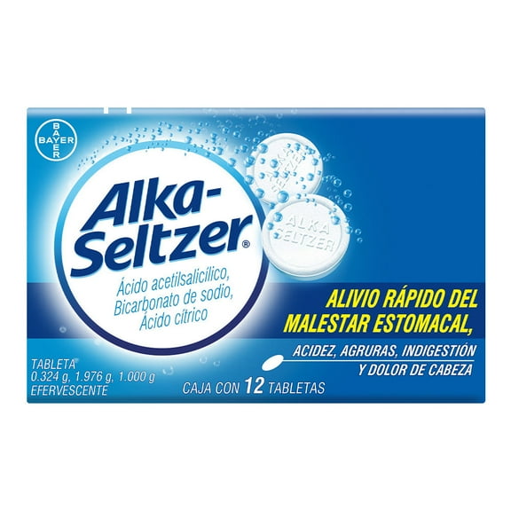 Alka Seltzer Caja Con 12 Tabletas Efervescentes