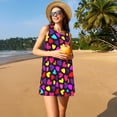 thumbnail image 3 of KLL Colorful Hearts Pattern Womens Summer Dresses 2025,Loose Round Neck Sleeveless Sundresses Tank Dresses with Pockets, 3 of 7