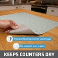 thumbnail image 3 of Drymate XL Dish Drying Mat, Oversized (19”x24”), Low-Profile, Super Absorbent, Quick Dry Fabric, Waterproof & Slip-Resistant, for Kitchen Counter, Trimmable, Easy to Clean (USA Made)(Tan), 3 of 7
