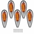 thumbnail image 1 of Luces de posición de techo de cabina ámbar, 12V, 24V, 5 uds., resistentes al agua, superbrillantes, lámparas de circulación superiores para camionetas RV de 12V, 1 of 5