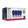 thumbnail image 3 of 4Pk - 1W S14 LED Filament Blue Transparent Glass Bulb E26 Base 120v, 3 of 4