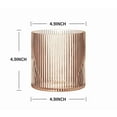 thumbnail image 2 of ZYLER- Ribbed Glass Hurricane Candle Holder 3In Pillar Candles Indoor Outdoor New, 2 of 4