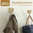 thumbnail image 3 of AEVXKHI 2PCS Bow Hook, Brass Bow Wall Hook, Gold Bow Knot Hooks, Elegant Bow Shaped Hooks, Bow Hat Hook Multipurpose Hook for Hat Towel Bag Key, 3 of 10