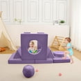 thumbnail image 5 of Corduroy Giant Bean Bag Chair Bed, Convertible 2-in-1 Floor Sofa Couch Bed with Washable Cover, Large Beanbag for Adults/Kids, Purple, 5 of 7