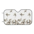 thumbnail image 7 of Haiem Japanese White Cranes Car Windshield Sun Shade - Blocks UV Rays Sun Visor Protector, Sunshade to Keep Your Vehicle Cool, Universal Fit SUV Van Sedan-Small, 7 of 7