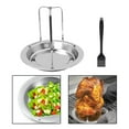 thumbnail image 4 of Abbracc Rôtissoire à Bière Poulet Volaille Dinde Support de Cuisson Outil Poêle à Rôtir avec Brosse, 4 of 9