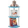 thumbnail image 1 of 5 Tier Corner Display Rack Multipurpose Shelving Unit, Dark Cherry/Black, 1 of 8