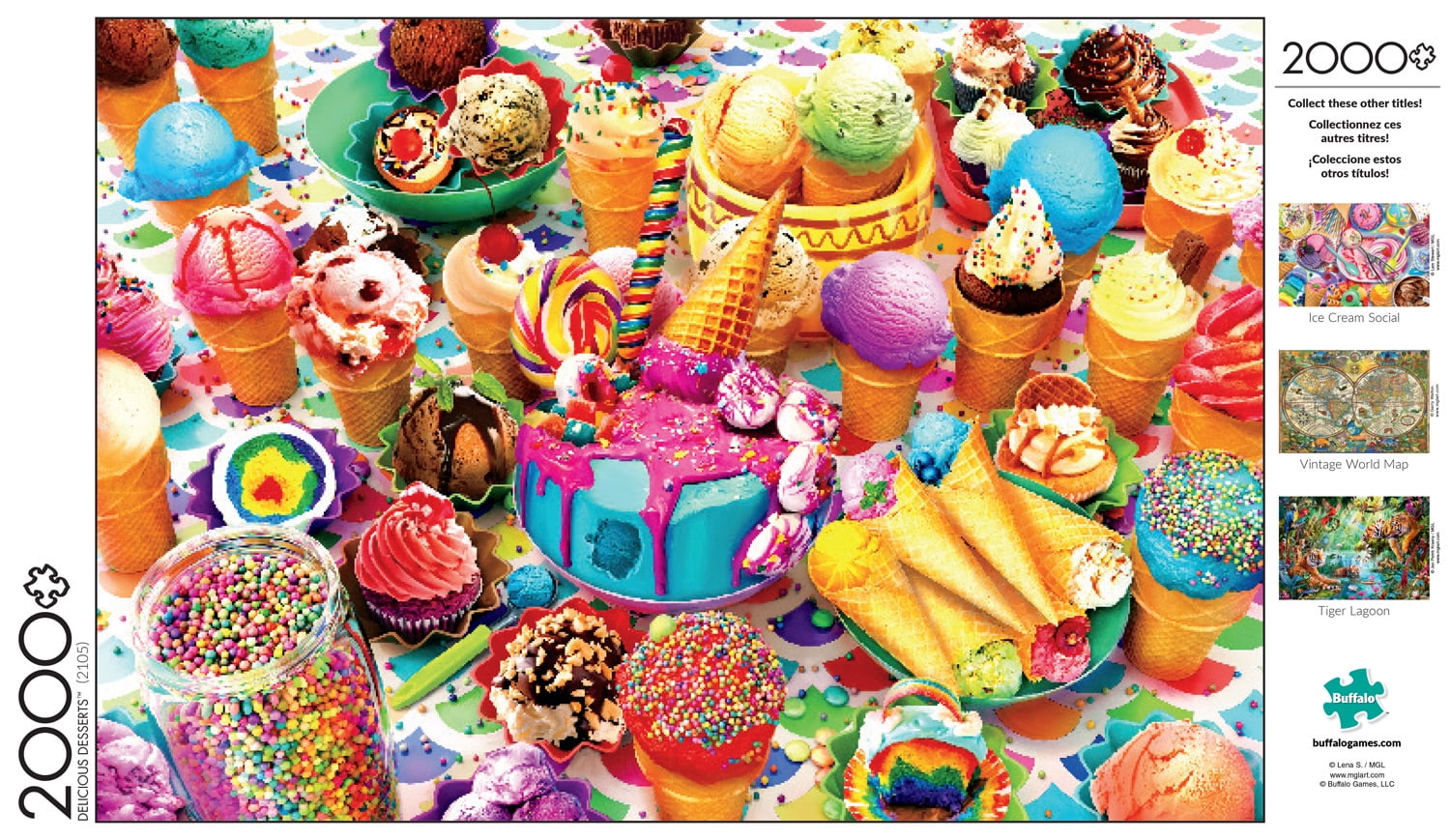 Buffalo Games - Delicious Desserts - 2000 Piece Jigsaw Puzzle