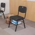 thumbnail image 2 of Scranton & Co Plastic Stacking Chair in Black, 2 of 4