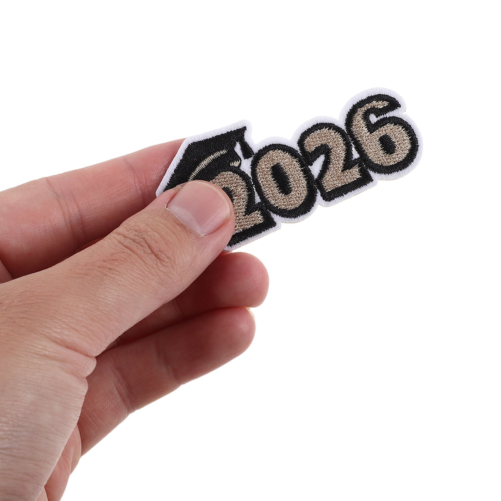 ELAYARD Black Embroidered Graduation Iron-On Patches for Jackets, Jeans, Caps, and School Gown Decoration