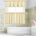 thumbnail image 3 of Haperlare 28"W x 24"L Tier Curtains for Kitchen Window Plaid Gingham Pattern Yarn Dyed Half Window Kitchen Cafe Curtains, Yellow, 2 Panels, 3 of 7