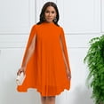 thumbnail image 3 of XBASW Women’s Poncho Dresses Cape Sleeve Dress Loose Party Midi Length Dress for Womens S-XXXL, 3 of 12