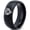 Black Dome Polish Tungsten, variant on Tungsten Growling Grizzly Black Bear Band Ring 8mm Men Women Comfort Fit Brushed Gray Flat Cut Black Polished