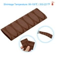 thumbnail image 3 of Cutting Knife Handle Heat Shrink Sleeve 1.2x4.9" Chef Cutter Non Slip Wrap, Brown Oval Pattern, 4 Pack, 3 of 6