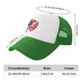 thumbnail image 5 of DC Defenders Trucker Hats Green One Size Adjustable Snapback Hat, 5 of 5