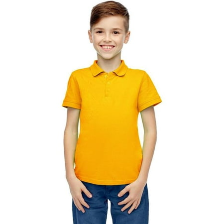 DDI 2267248 Boys' Gold Short Sleeve Polo Shirt - Size 8 Case of 36