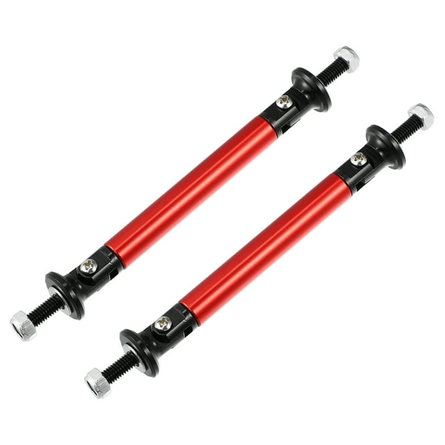 Unique Bargains 1pair 75mm 2.95' Splitter Support Rods Adjustable Front Rear Bumper Lip Splitter Strut Rod Tie Support Bars Red