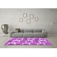 thumbnail image 3 of Ahgly Company Indoor Round Abstract Purple Modern Area Rugs, 4' Round, 3 of 4