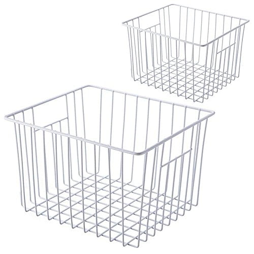 ipegtop 30cm Freezer Household Wire Storage Organizer Bins Basket With Handles for sale online
