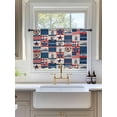 thumbnail image 3 of Sheer Curtains 45 Inch Length, Independence Day Semi Sheer Curtains Light Filtering Window Treatment, Gnomes Star Truck Flag Farmhouse Privacy Voile Drapes for Living Room Bedroom 52x45 Inch, 3 of 7