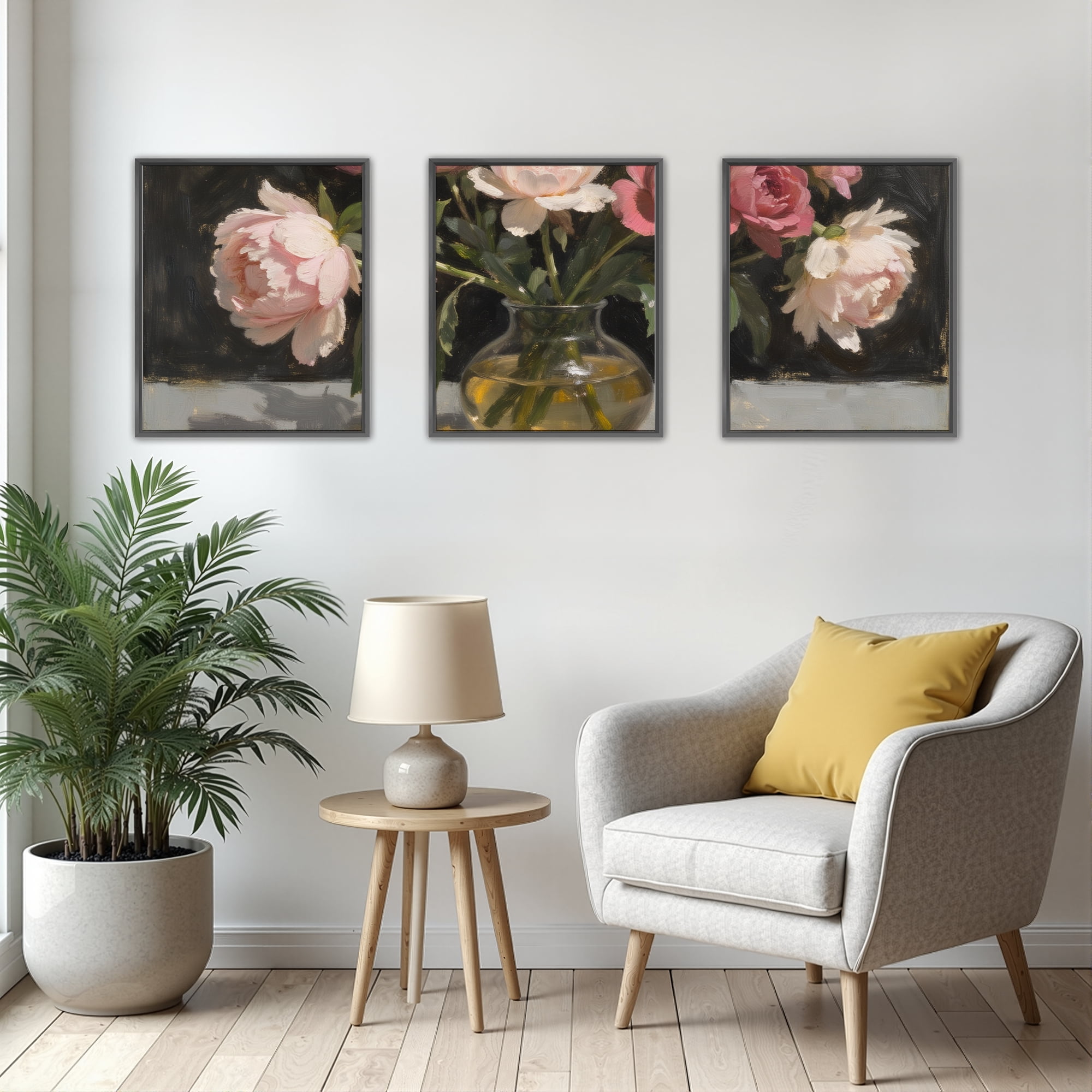 MAYEERTY Modern Abstract Wall Art Painting, Living Room Decor, Black Aluminum Alloy Frame, 23.6"x15.8"
