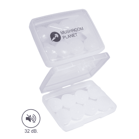 Mushroom Planet - Silicone Ear Plugs - soft silicone moldable ear plugs - 4 pair best high fidelity earplugs for sleeping, noise cancelling, reduction snoring, concert, musicians, sound blocking